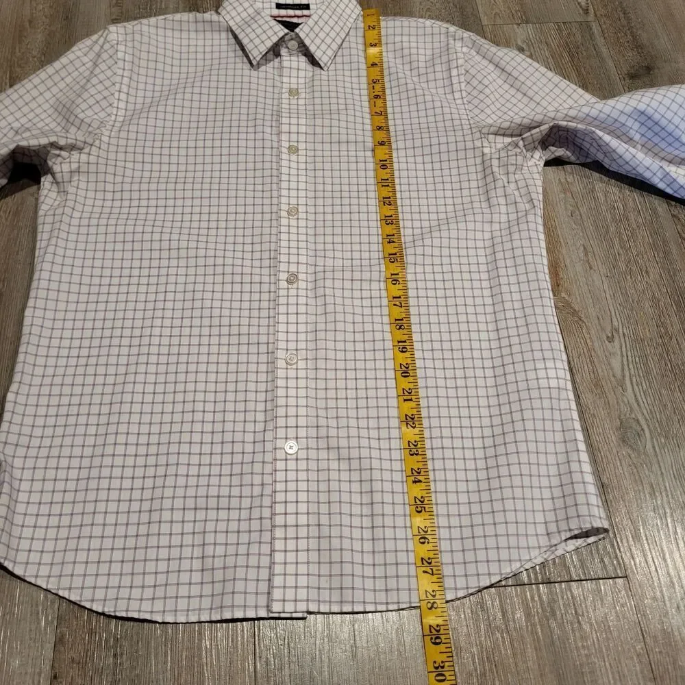 Banana Republic Untucked Fit, Non Iron Stiff Collar Dress Shirt Mens Size Medium